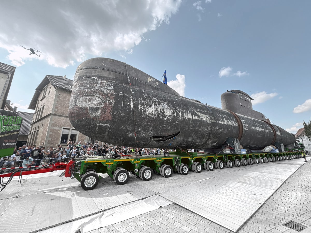 U17 Submarine Transported on SCHEUERLE InterCombis to Museum Destination